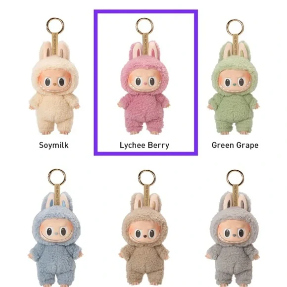 POP MART The Monsters - Exciting Macaron Labubu Plush Pendant - LYCHEE BERRY - Picture 2 of 8